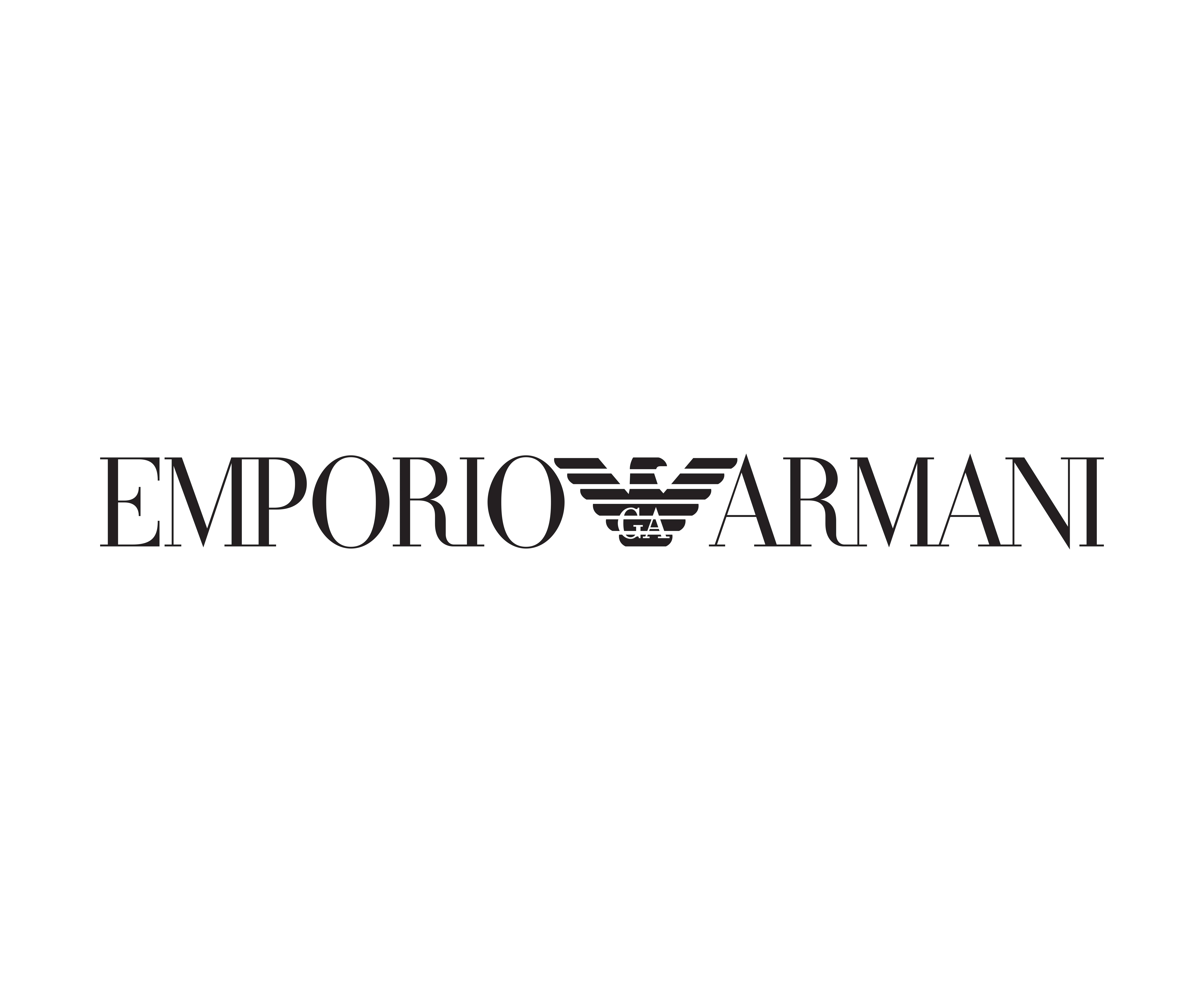 Emporio Armani logo in black and white with eagle emblem