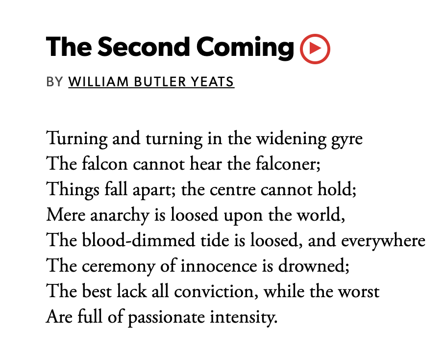 Yeats The Second Coming