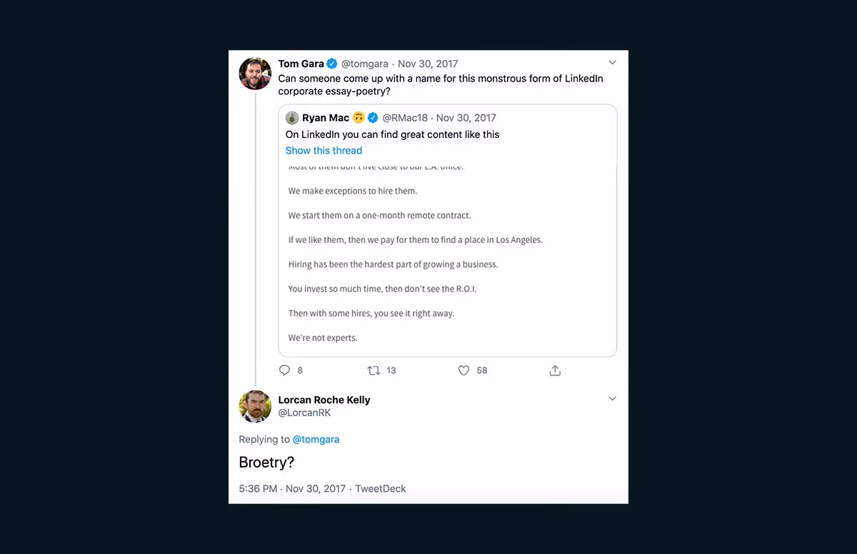 Lorcan Roche Kelly christens the broem.