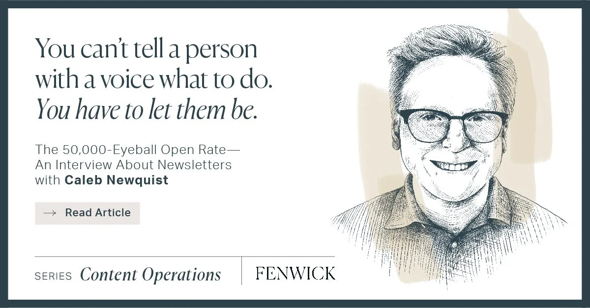 Caleb Newquist interview with Fenwick