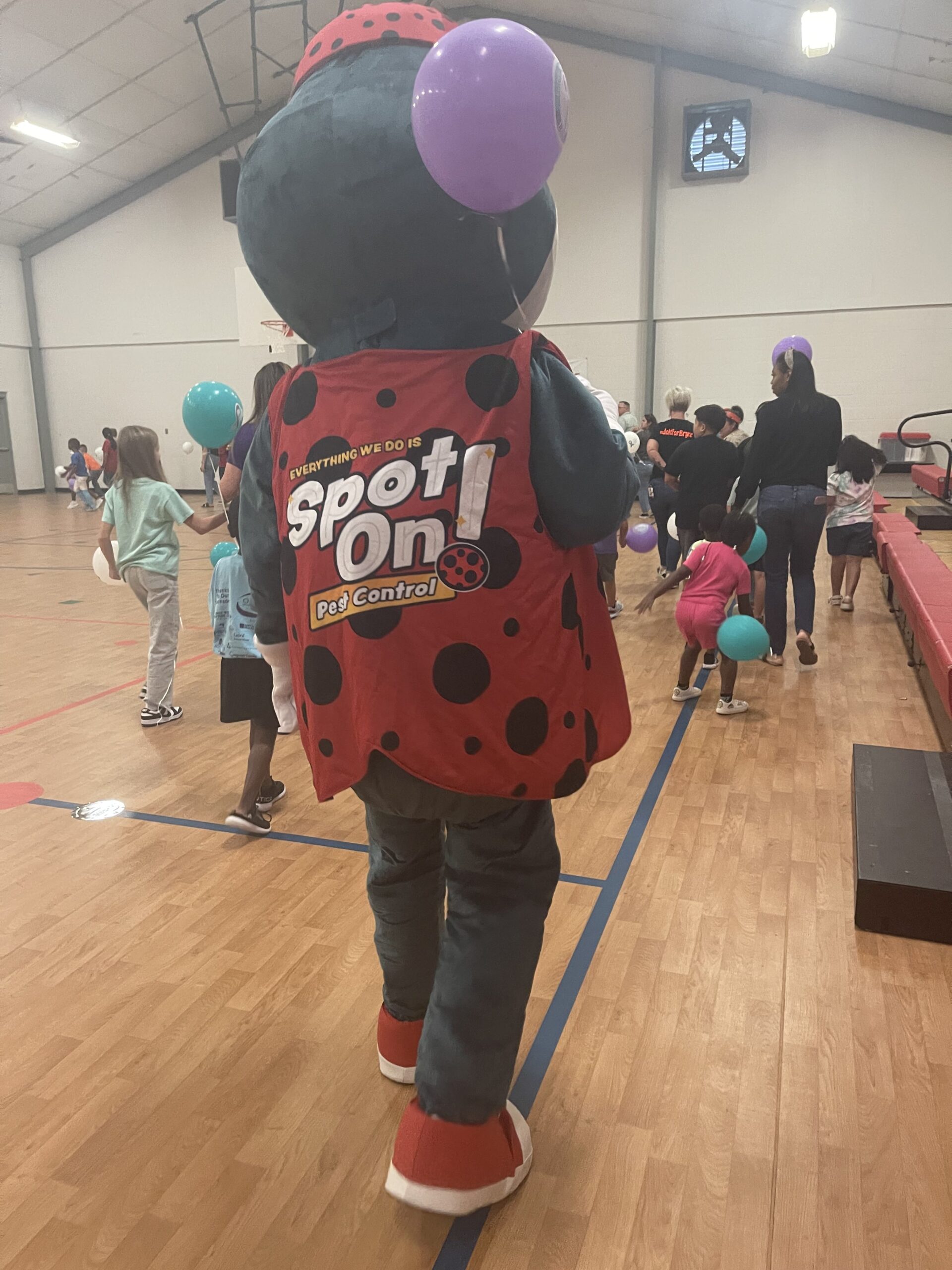 Mascot from Spot On Pest Control.