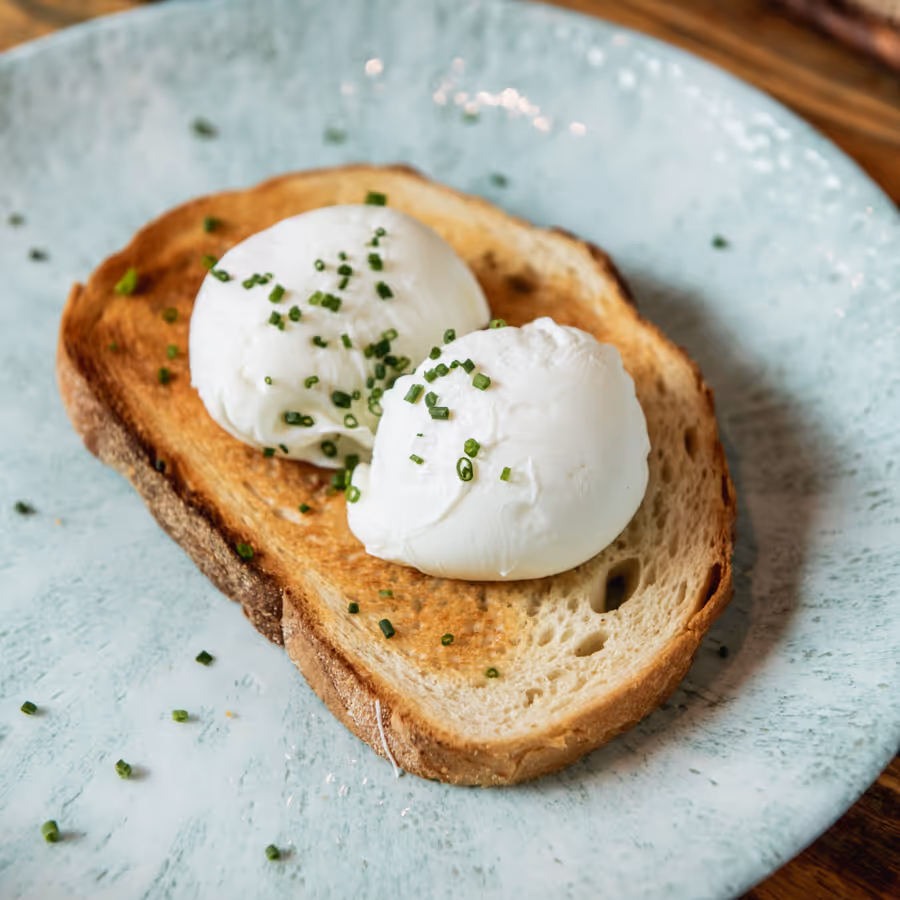 Fego Cafe Eggs & Toast Breakfast poached, scrambled, or fried