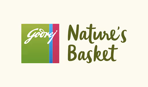 Godrej Nature's Basket logo with a green square background and white script text.