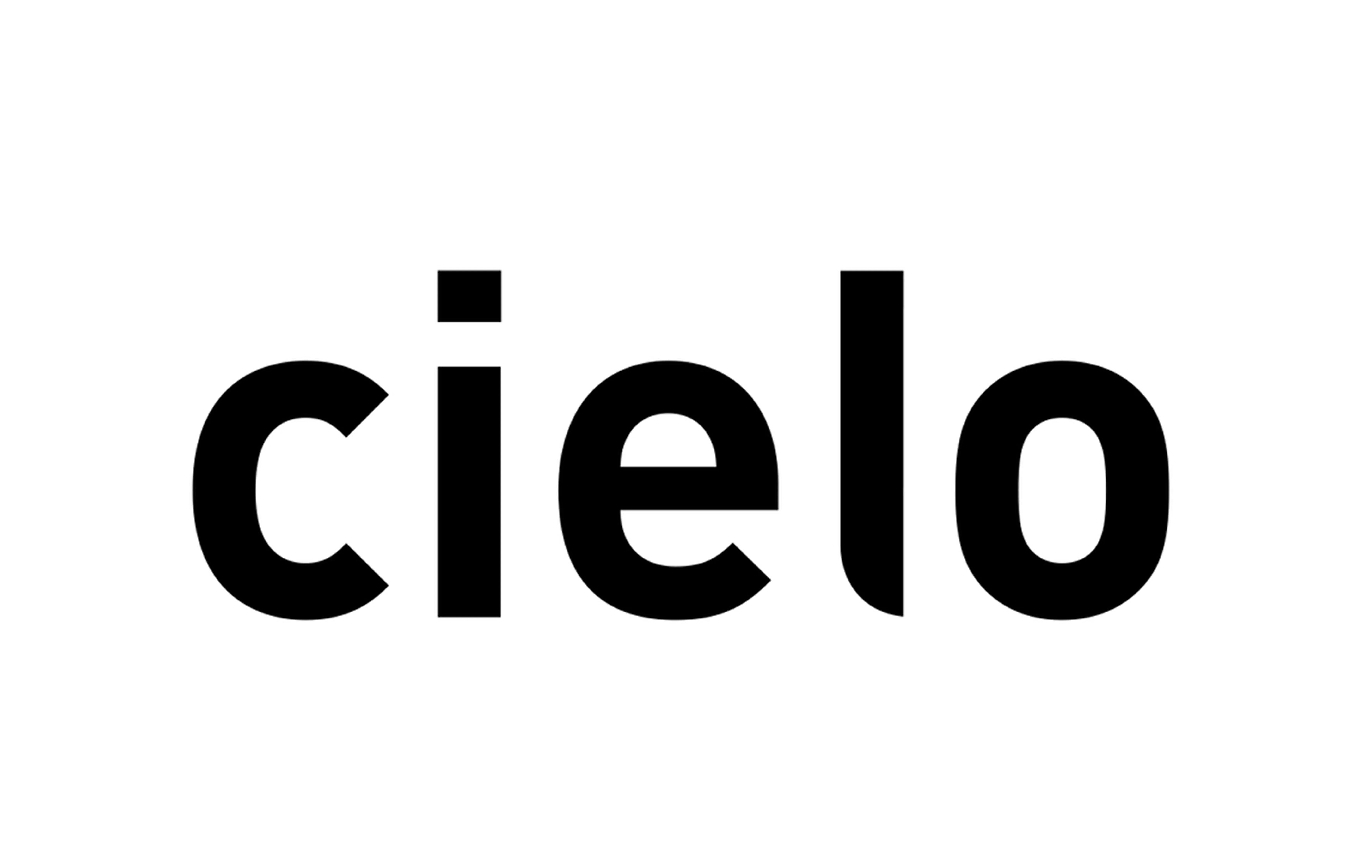 The word 'cielo' in bold black lowercase letters on a white background.