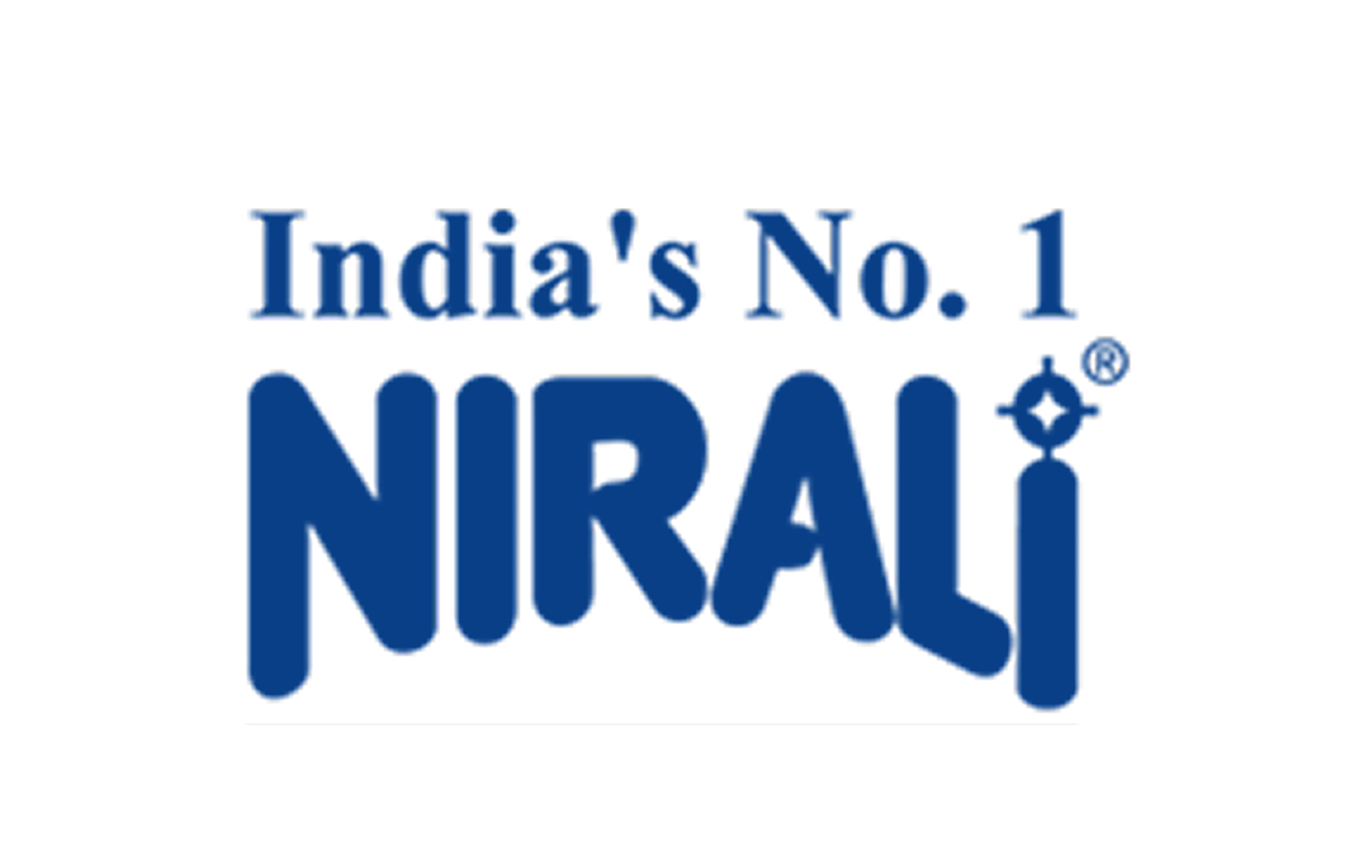 Blue text logo stating 'India's No. 1 NIRALI BG' with a tagline 'Stainless Steel Kitchen Sinks' underneath.