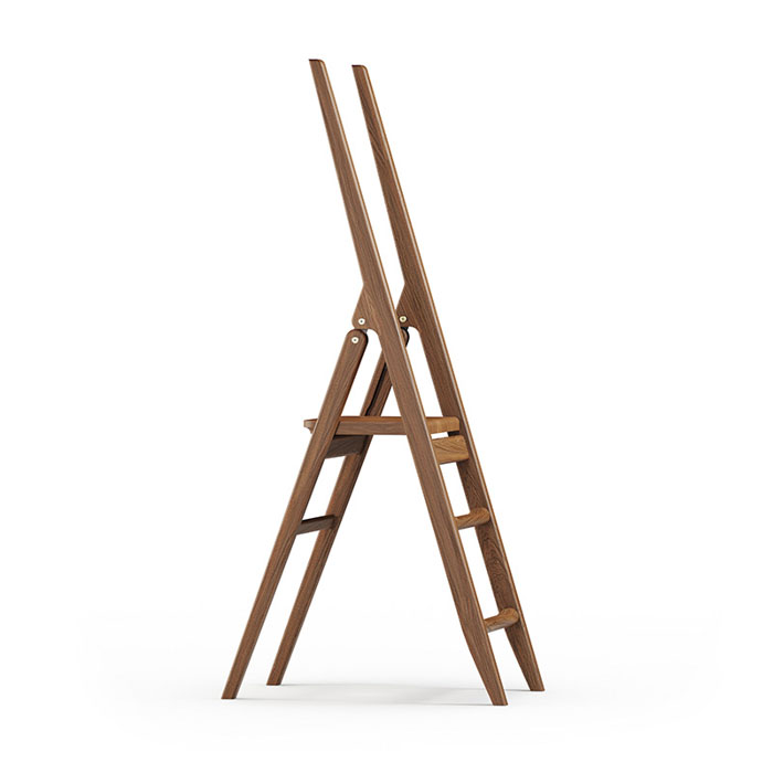 DAVSJÖ-CART GENIE DS41 | 3-step ladder extended | Oak dark