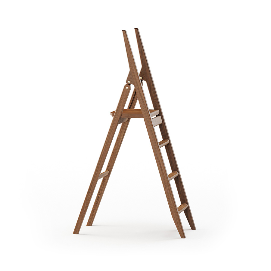 DAVSJÖ-CART GENIE DS42 | 4-step ladder | Oak dark
