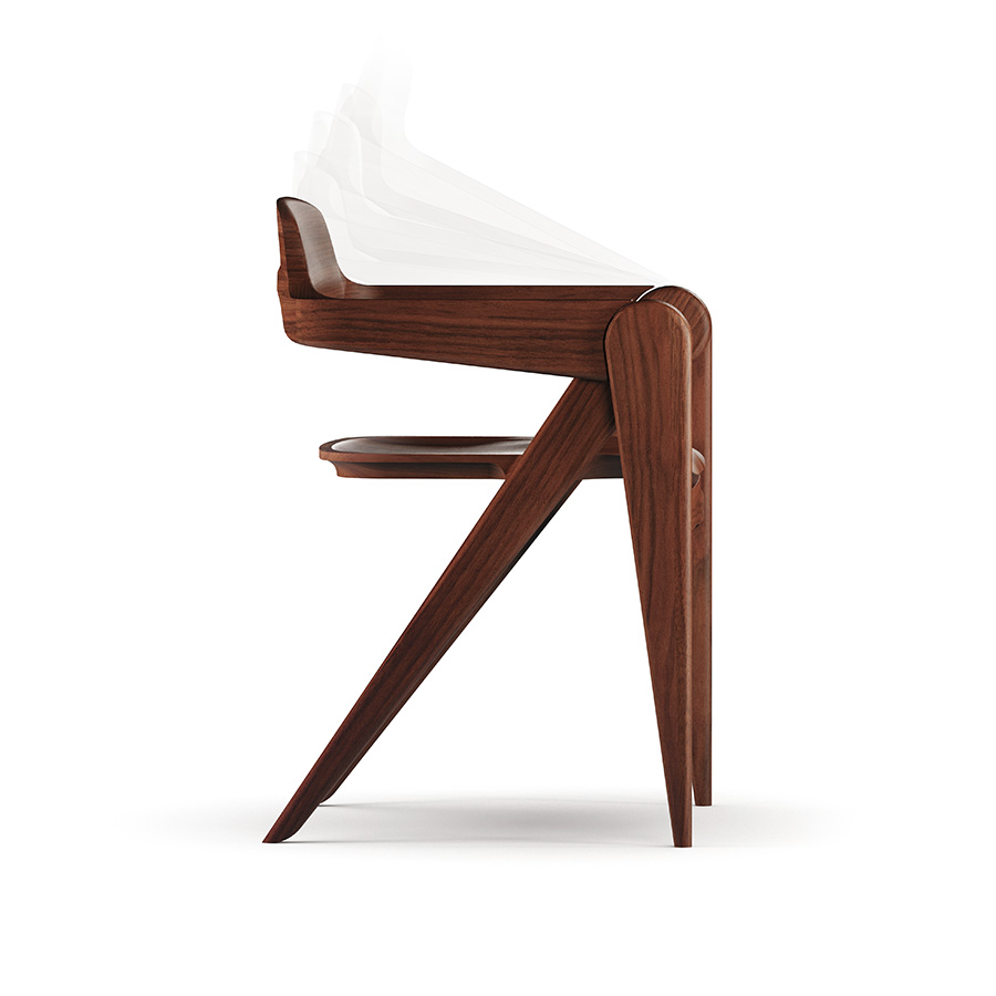 DAVSJÖ Design DS11 | Dining chair foldable | Walnut