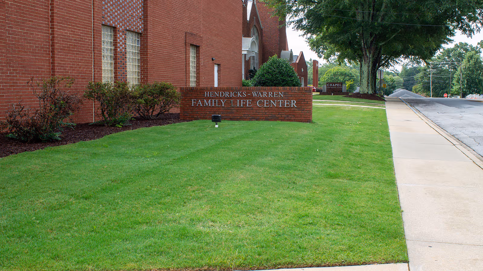 Aerial view of freshly mowed lawn Upstate SC by Southern Stripes near me