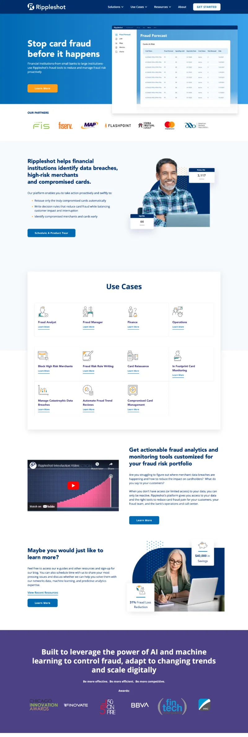 Rippleshot website for fraud detection and prevention