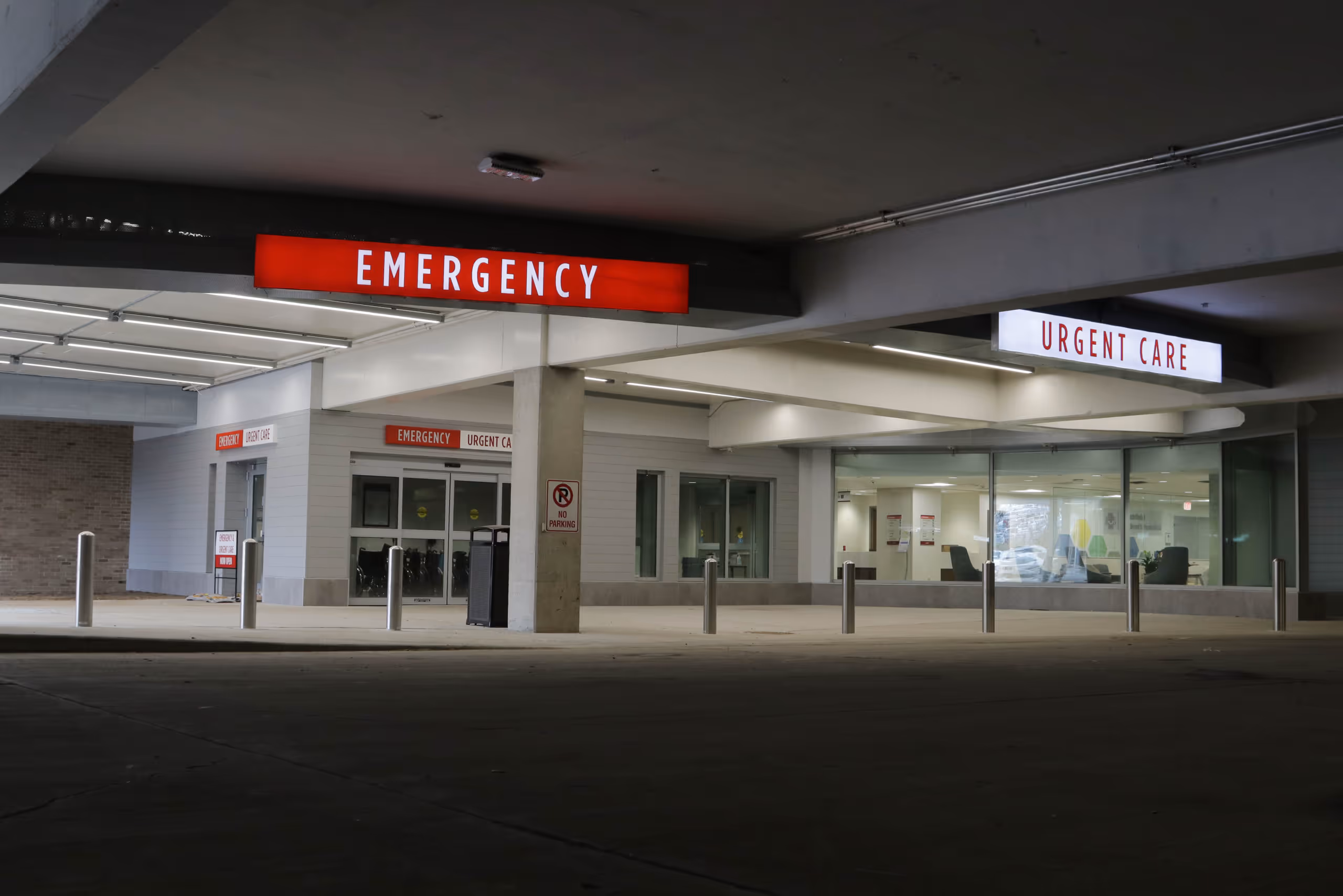 Hospital Sign on an outdoor building in Stratford Wisonson