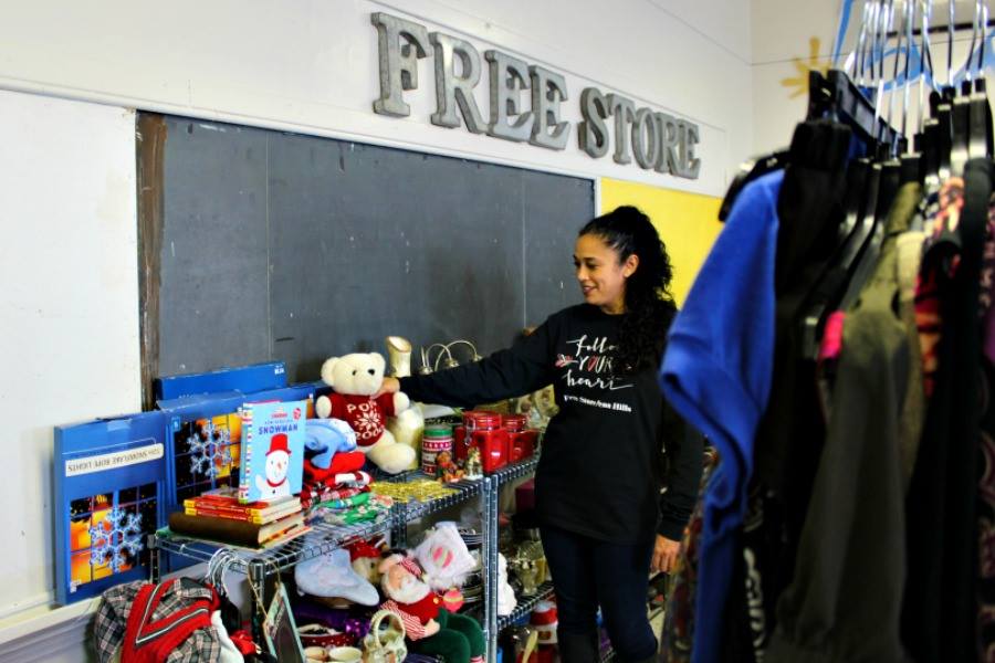 Moms can find everything from clothes to home decor at the Free Store.