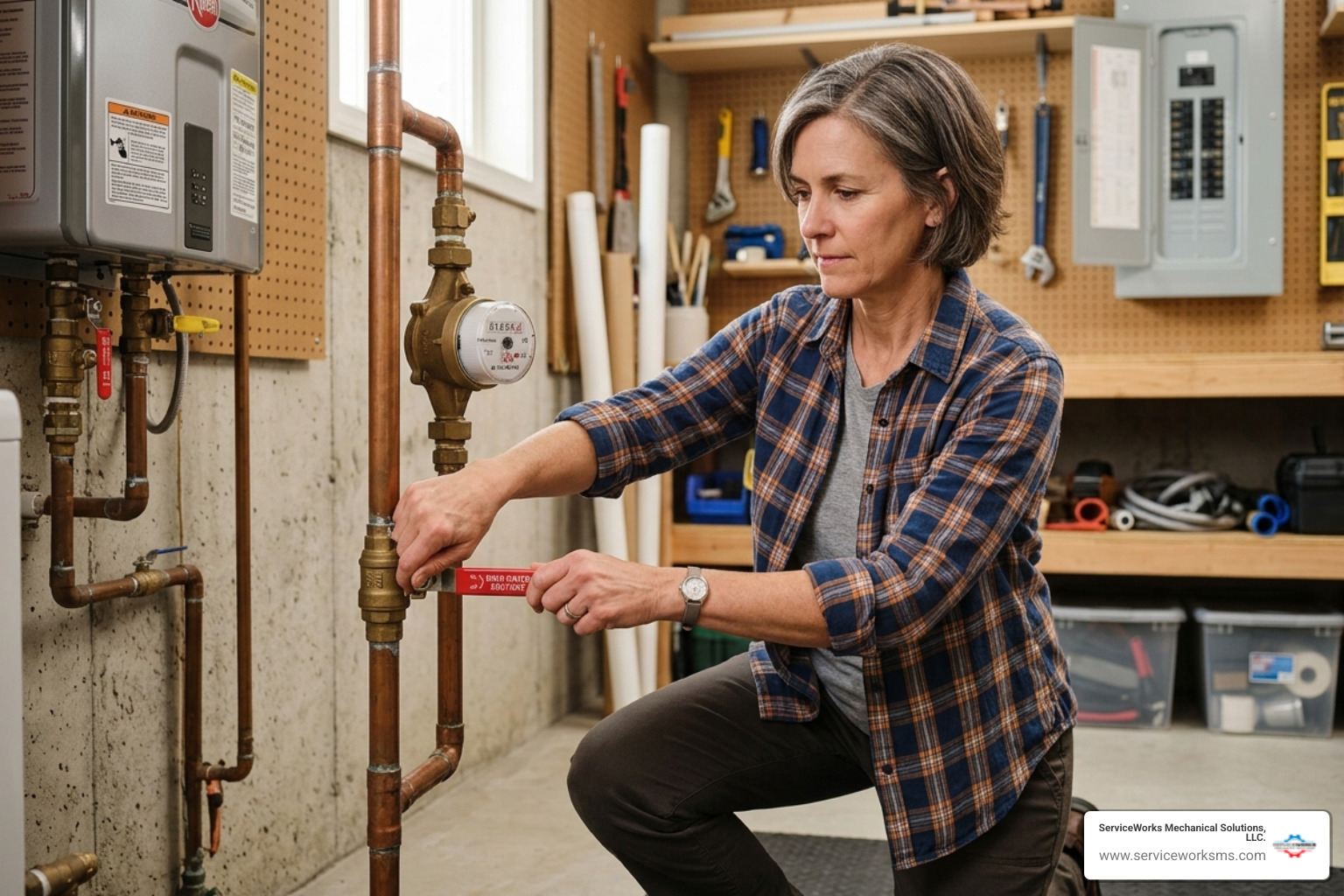 A homeowner turning off a main water valve - Which plumbing companies handle slab leakage repair near me in Conway? A homeowner turning off a main water valve - Which plumbing companies handle slab leakage repair near me in Conway?