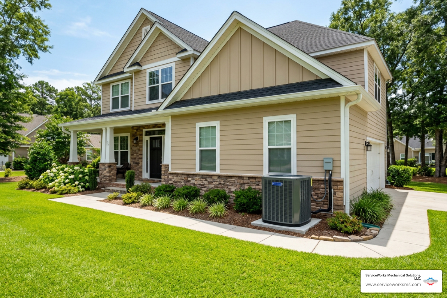 AC installation best in Florence SC home exterior with high efficiency unit - ac installation best in florence, sc AC installation best in Florence SC home exterior with high efficiency unit - ac installation best in florence, sc