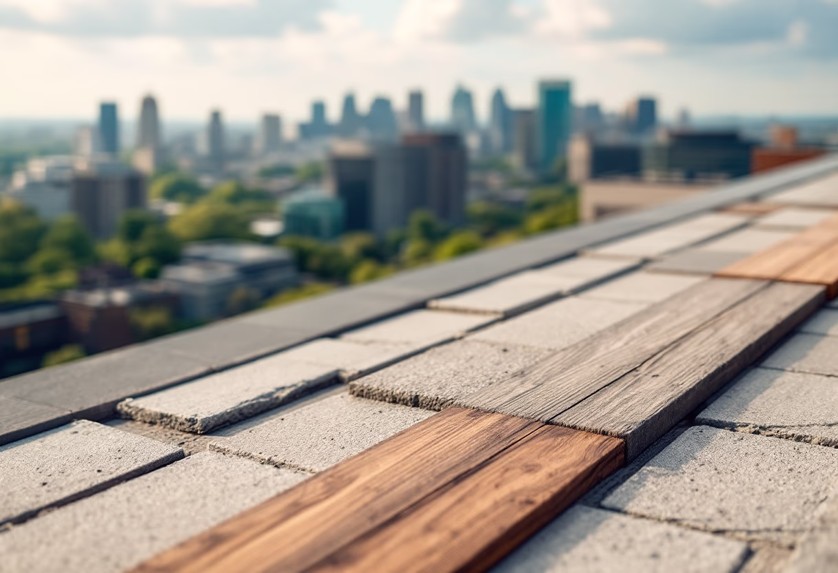 [background image] of rooftop with skyline (for a roofing contractor)