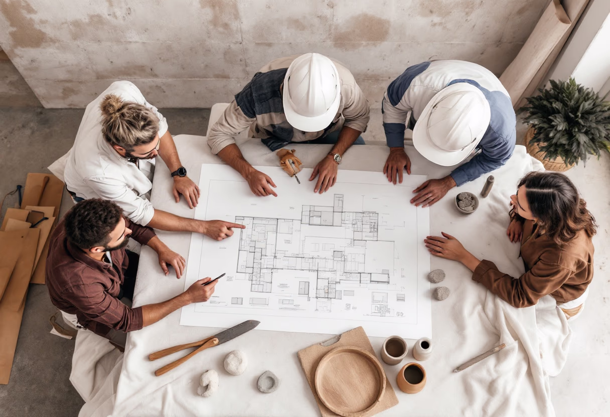 [team in action for general contractor]