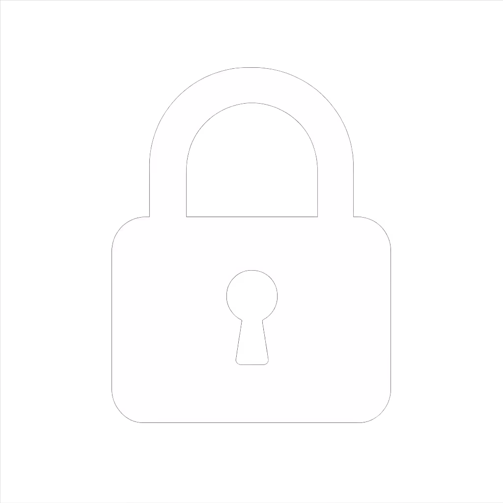 A white padlock