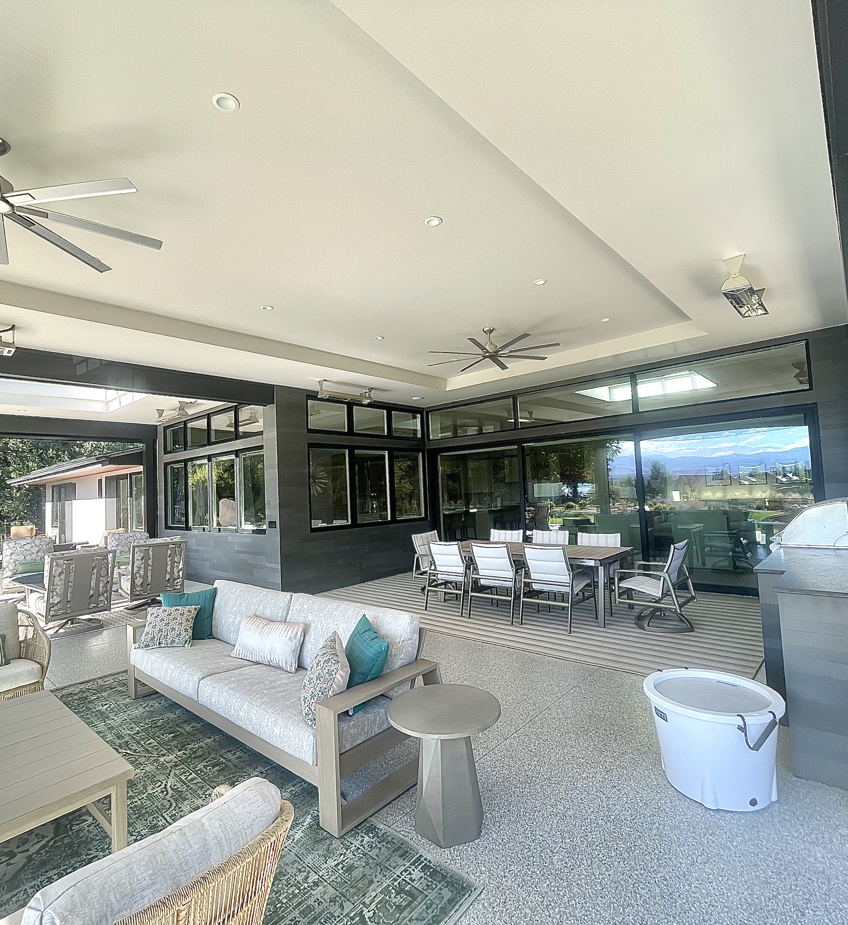 A beautiful back patio of a home in platt park with clean windows