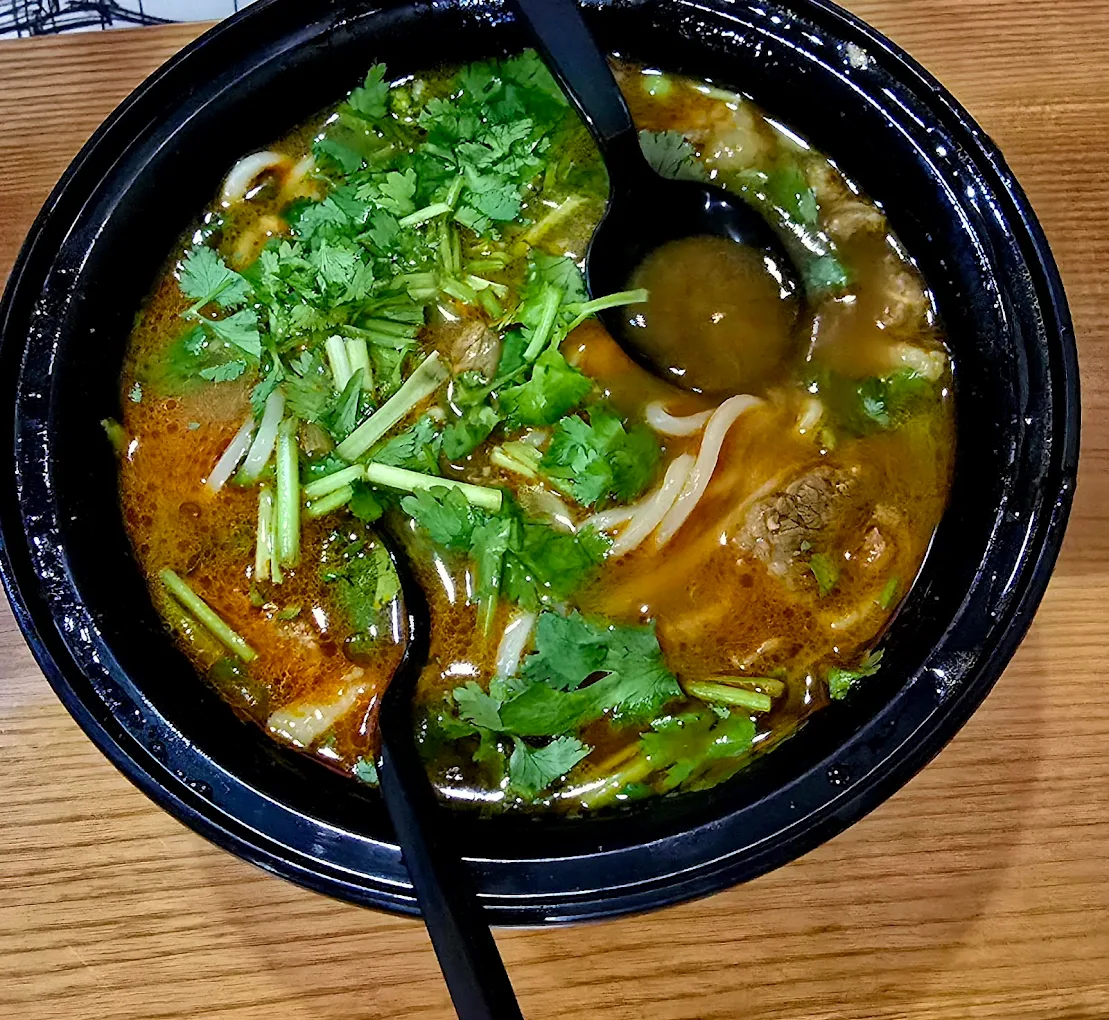 Photo of beef noodle soup