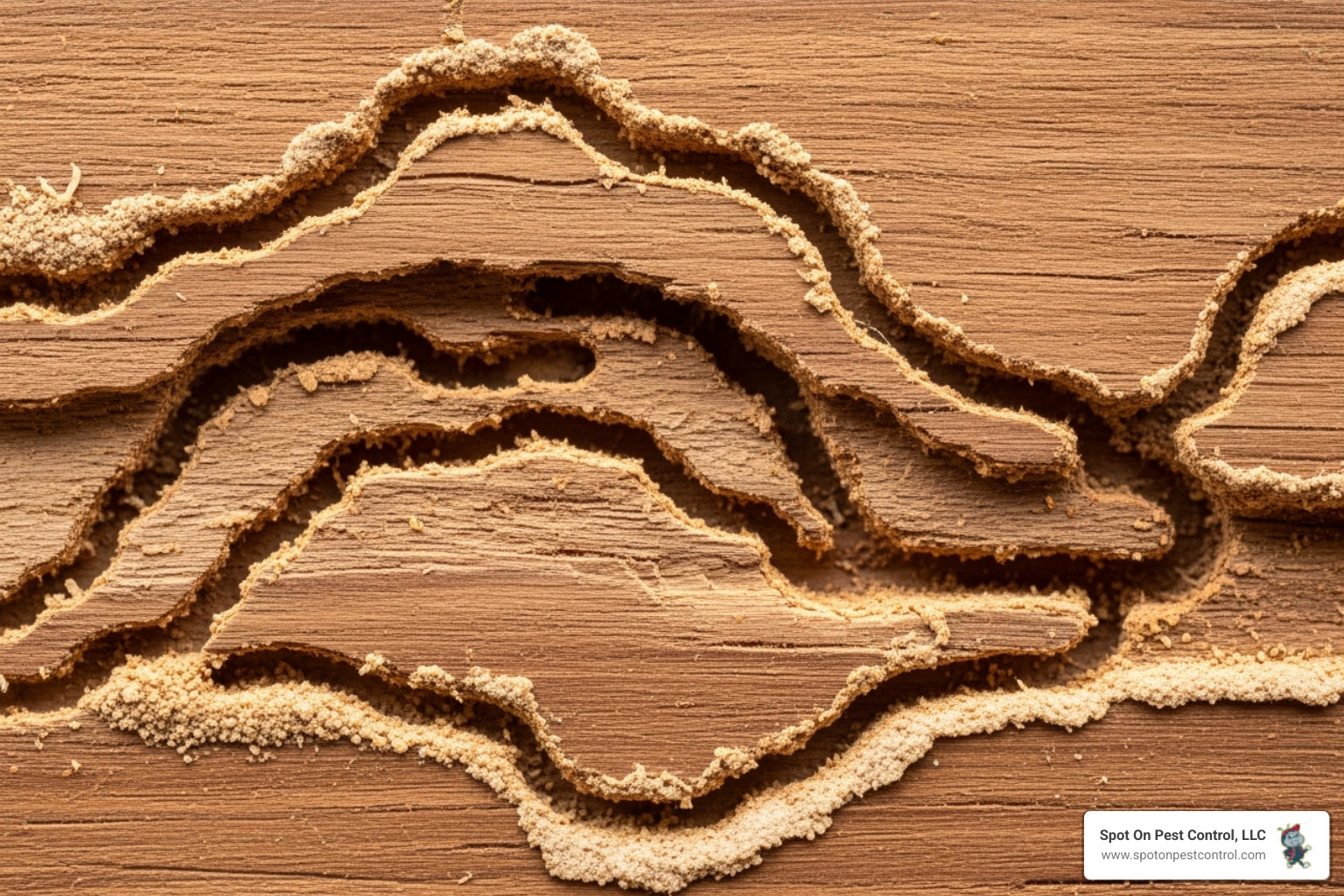 Image of termite damage to wood - best pest control nacogdoches tx