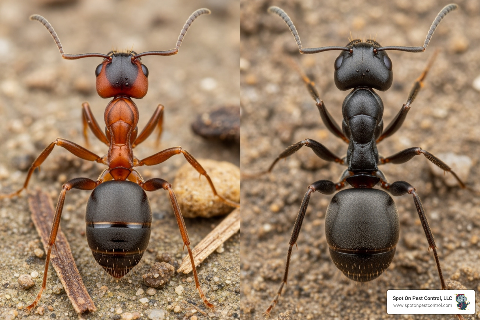 Red Imported Fire Ant vs. native ant - fire ant control livingston tx