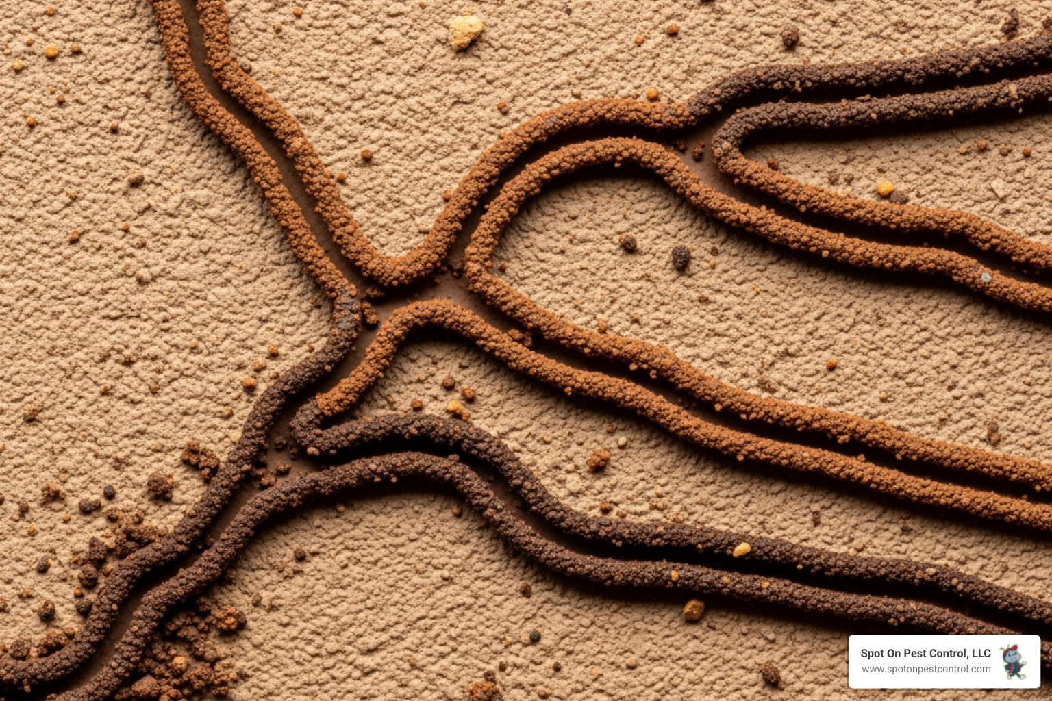 termite mud tubes on a wall - pest control corrigan tx