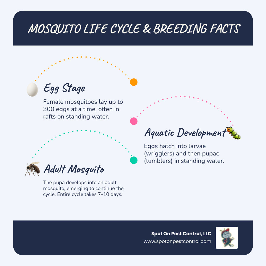 infographic showing mosquito life cycle stages from egg to larva to pupa to adult mosquito, with breeding timeline of 7-10 days and female mosquito egg-laying capacity of up to 300 eggs per batch in standing water sources - mosquito control lufkin tx infographic infographic-line-3-steps-blues-accent_colors infographic showing mosquito life cycle stages from egg to larva to pupa to adult mosquito, with breeding timeline of 7-10 days and female mosquito egg-laying capacity of up to 300 eggs per batch in standing water sources - mosquito control lufkin tx infographic infographic-line-3-steps-blues-accent_colors