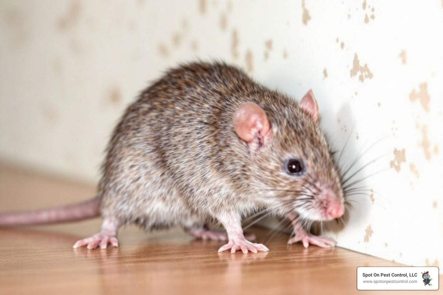 Infographic showing rat reproduction cycle: one pair of rats can produce 15,000 descendants in one year through exponential breeding, with females reaching sexual maturity in 3-4 months and producing 5-10 pups per litter every 21-23 days - Immediate Rat Extermination Trinity, TX