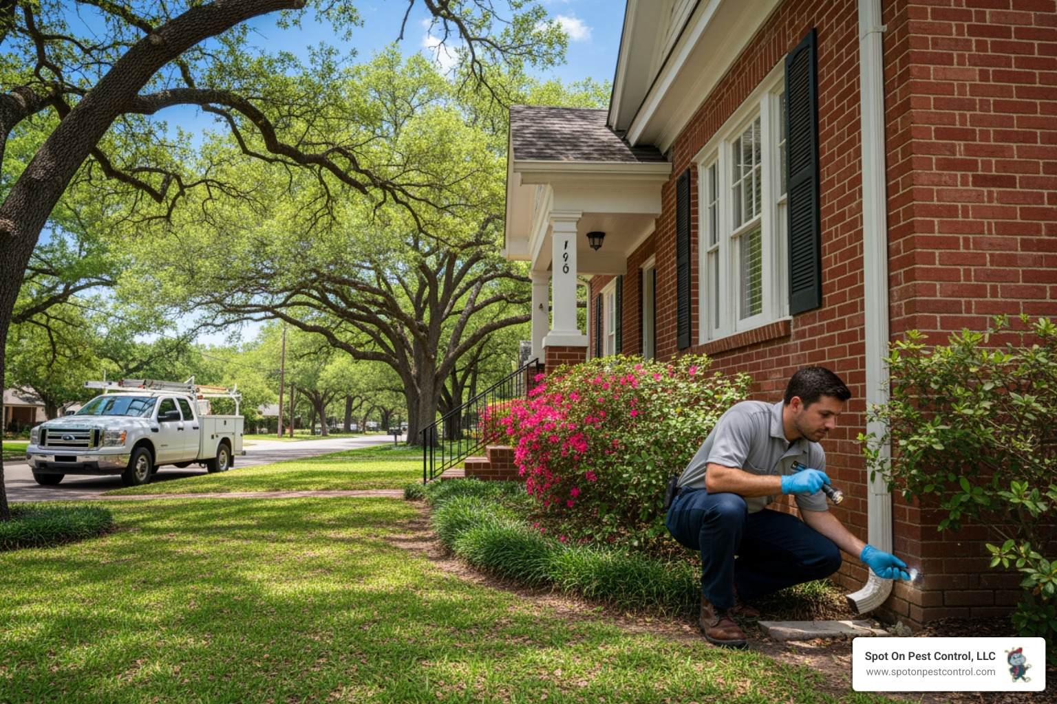Infographic showing the top 5 most common pests in Nacogdoches TX: 1. Subterranean Termites - cause hidden structural damage and thrive in humid soil. 2. Mosquitoes - breed in standing water and can transmit West Nile virus. 3. Rodents (Mice & Rats) - contaminate food, spread disease, and chew through wiring. 4. Cockroaches - trigger allergies, carry bacteria, and reproduce rapidly indoors. 5. Venomous Spiders (Brown Recluse & Black Widow) - hide in dark spaces and pose health risks with their bites. - pest control services in nacogdoches tx