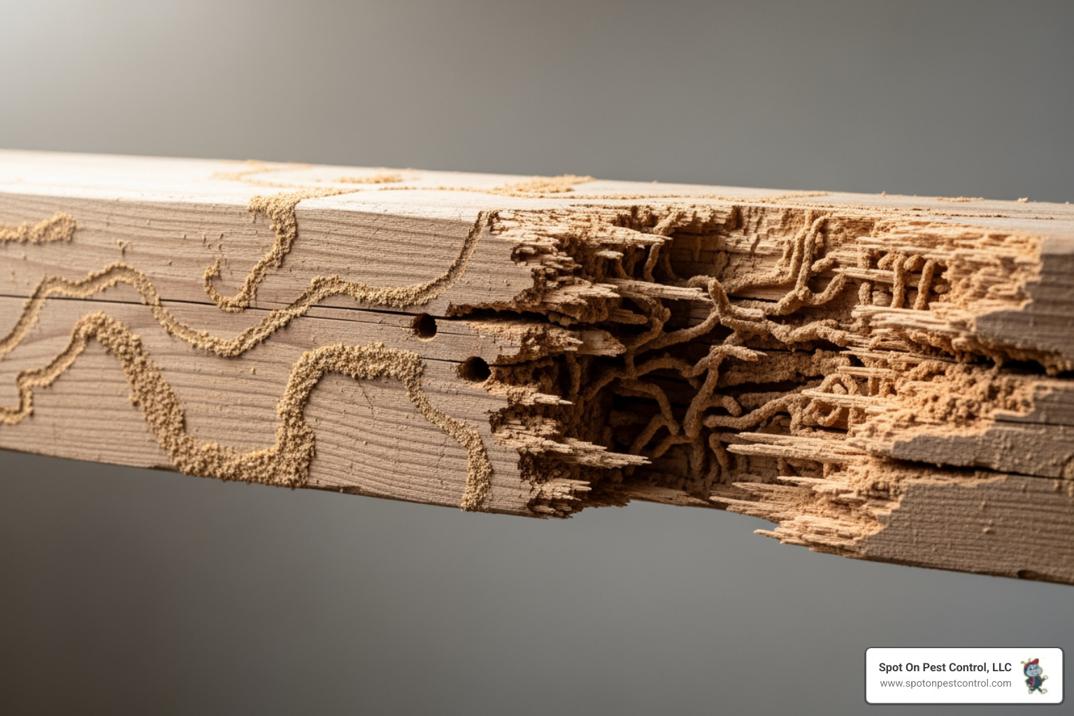 Infographic showing the timeline of termite damage progression: Week 1 - initial colony contact and feeding begins, Week 2-4 - mud tubes constructed and workers multiply, Month 2-6 - visible wood damage appears and colony expands, Year 1+ - structural damage threatens home integrity and costly repairs needed, with urgent treatment stopping this progression at any stage - 24 hour termite treatment in livingston, tx