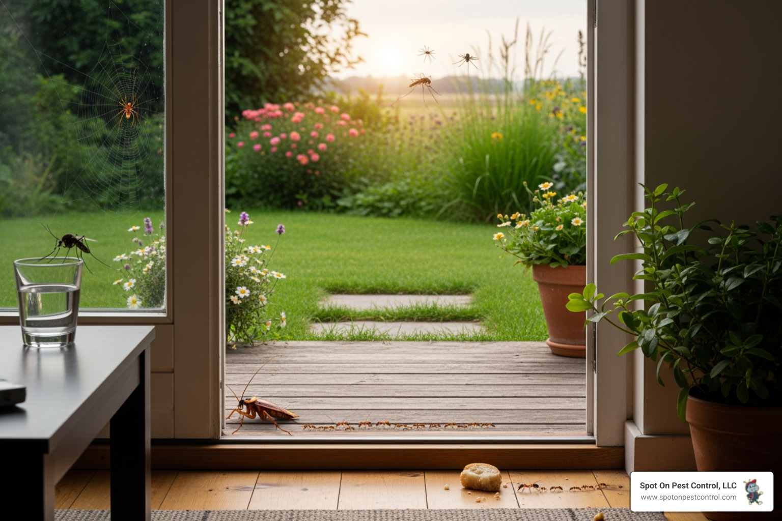 infographic showing seasonal pest activity in Lufkin TX throughout the year, including swarm season January-February with termites and ants, breeding season March-April with mosquitoes and rodents, high season May-June with cockroaches and flies, prep season July-August with stinging insects, invader season September-October with spiders and rodents seeking shelter, and shelter season November-December with mice and rats entering homes - best pest control company in lufkin, tx