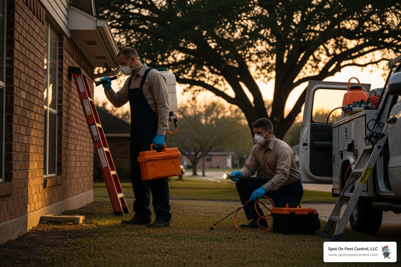 infographic showing emergency pest warning signs including wasp nests near doors, rodent droppings in kitchens, bed bugs in bedding, daytime cockroach activity, termite damage, and allergic reactions - emergency pest control company in livingston, tx