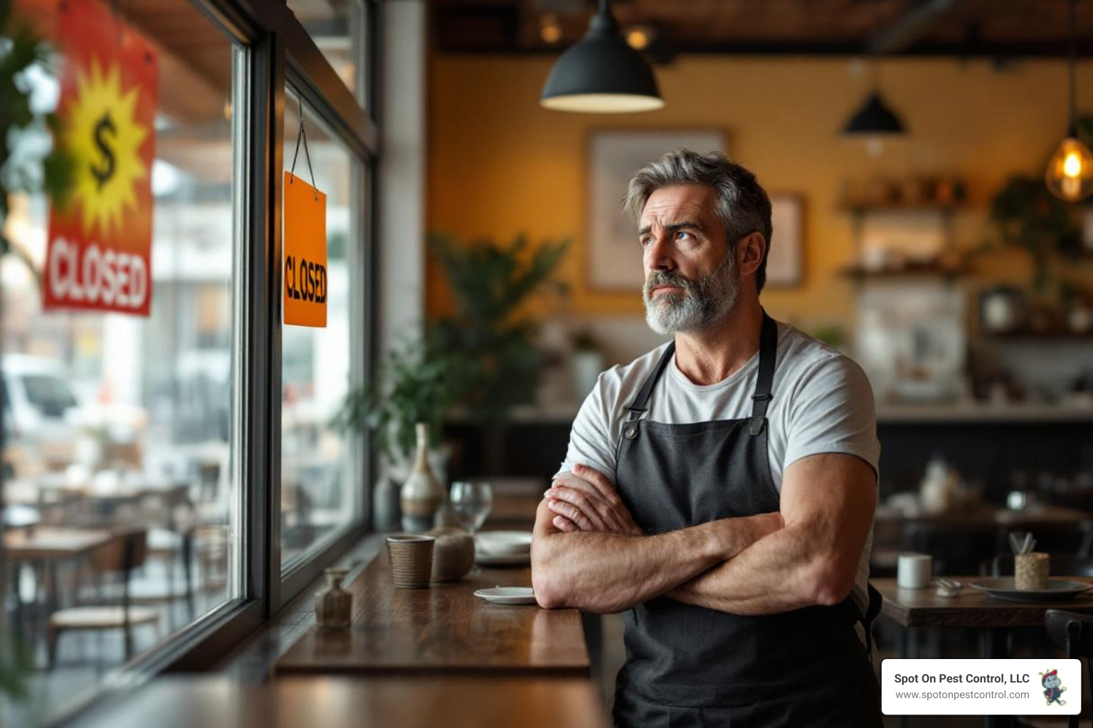 Infographic detailing the top 3 risks of commercial pest infestations: Revenue Loss (10-25% from customer avoidance), Health Code Violations (especially for food service), and Property Damage (average $500-$2000 annually from pests like termites and rodents) - commercial pest control company in huntington, tx