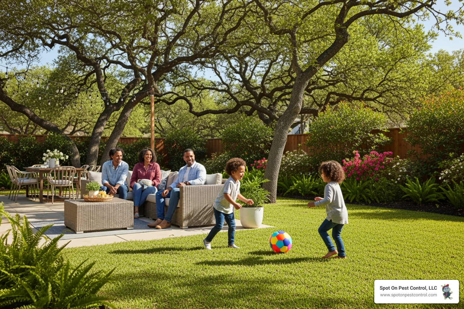 Family enjoying pest-free backyard in Nacogdoches - pest control company deals in nacogdoches, tx Family enjoying pest-free backyard in Nacogdoches - pest control company deals in nacogdoches, tx