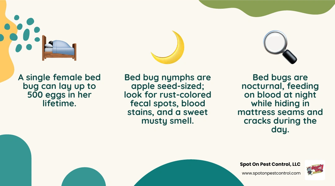 Bed bug life cycle infographic showing egg, nymph stages, and adult with key facts - can you get rid of bed bugs without Bed bug life cycle infographic showing egg, nymph stages, and adult with key facts - can you get rid of bed bugs without