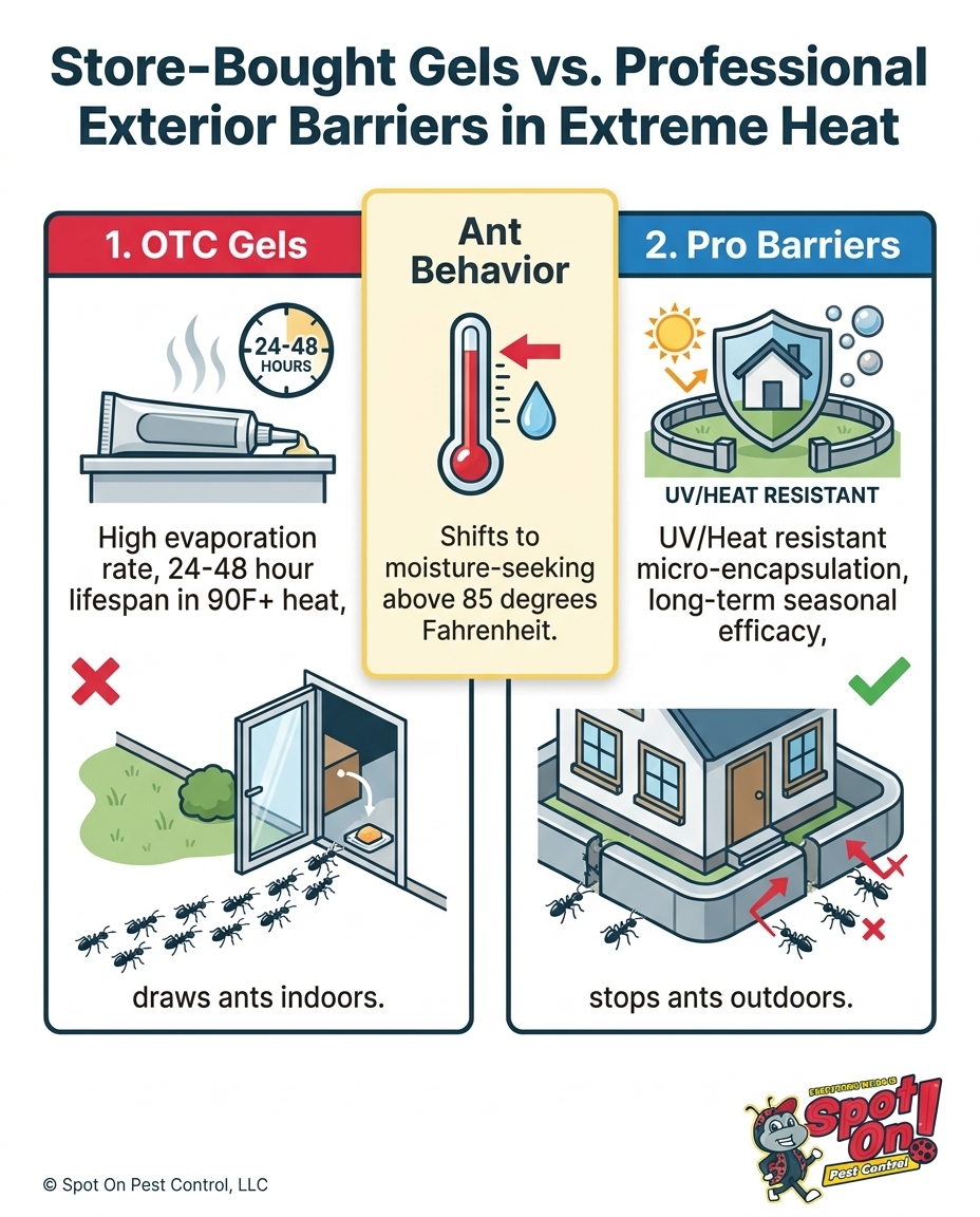 Store-Bought Gels vs. Professional Exterior Barriers in Extreme Heat