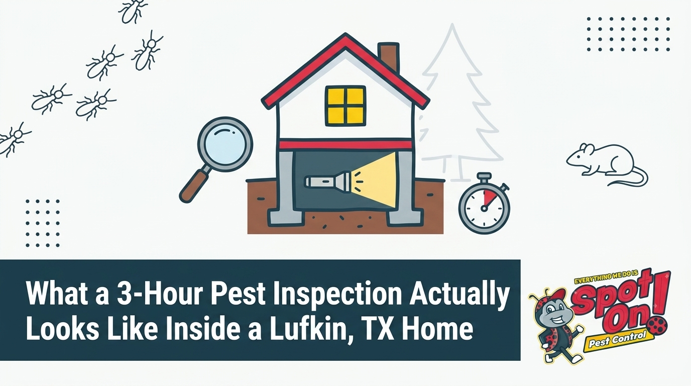 What a 3-Hour Pest Inspection Actually Looks Like Inside a Lufkin Home