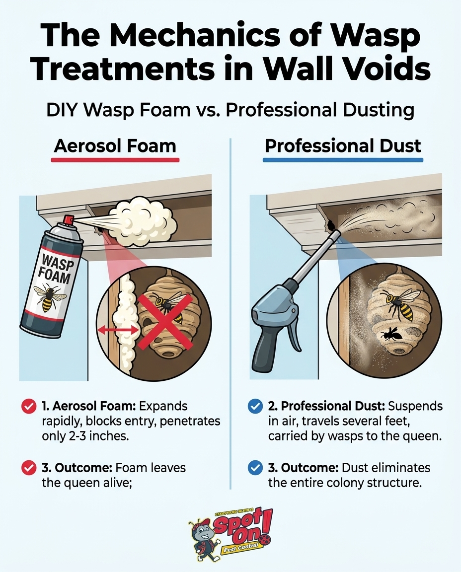 The Mechanics of Wasp Treatments in Wall Voids