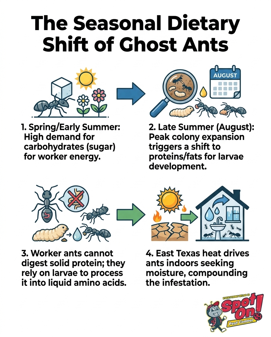 The Seasonal Dietary Shift of Ghost Ants