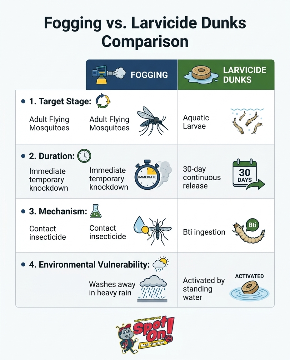 Fogging vs. Larvicide Dunks Comparison