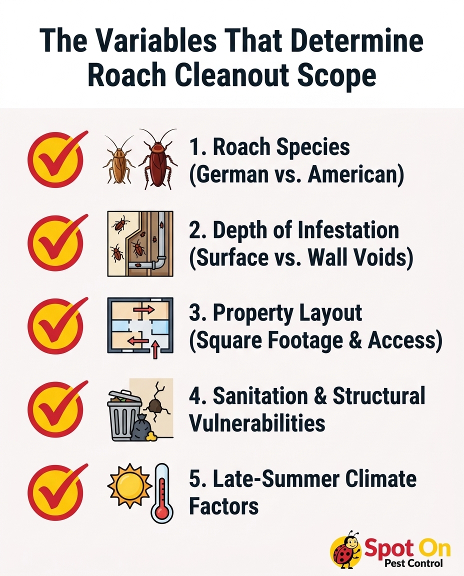 The Variables That Determine Roach Cleanout Scope