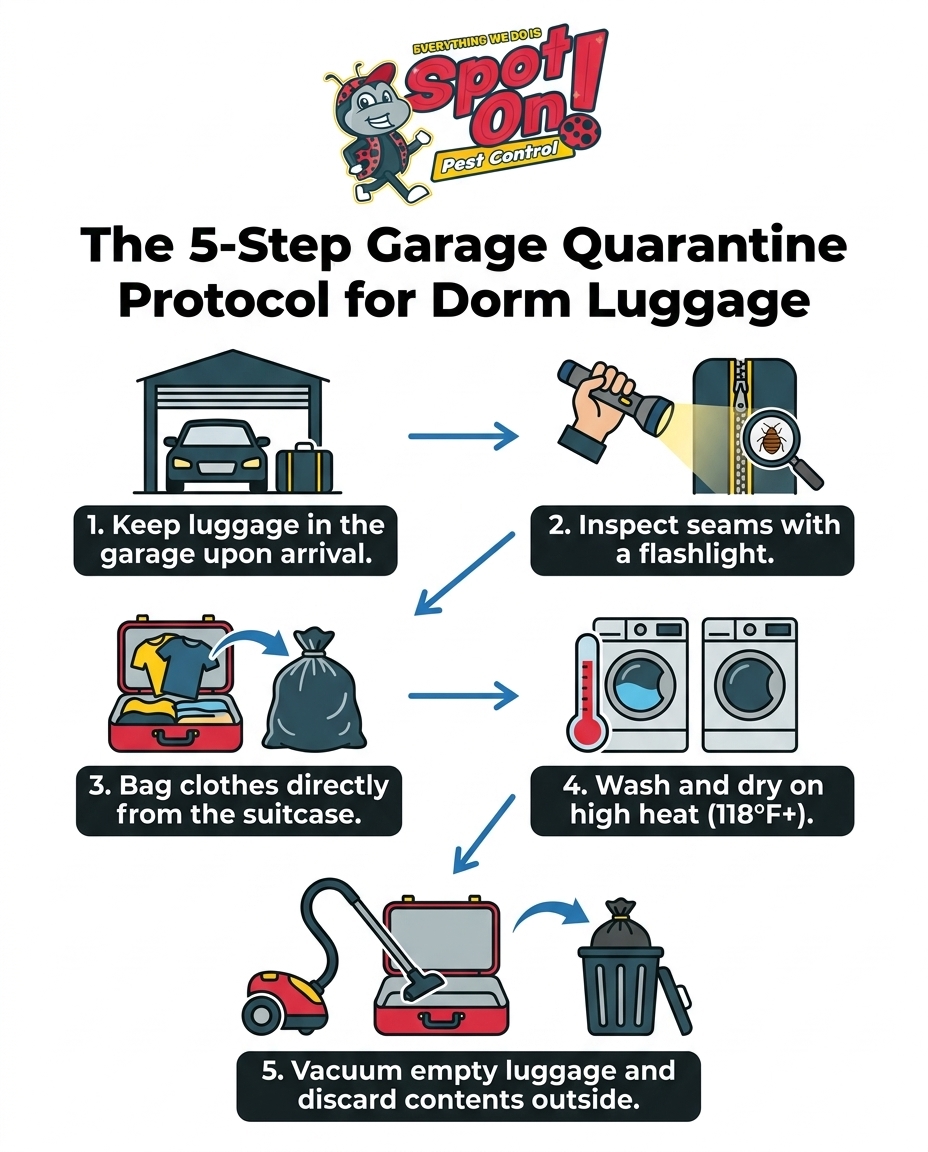 The 5-Step Garage Quarantine Protocol for Dorm Luggage