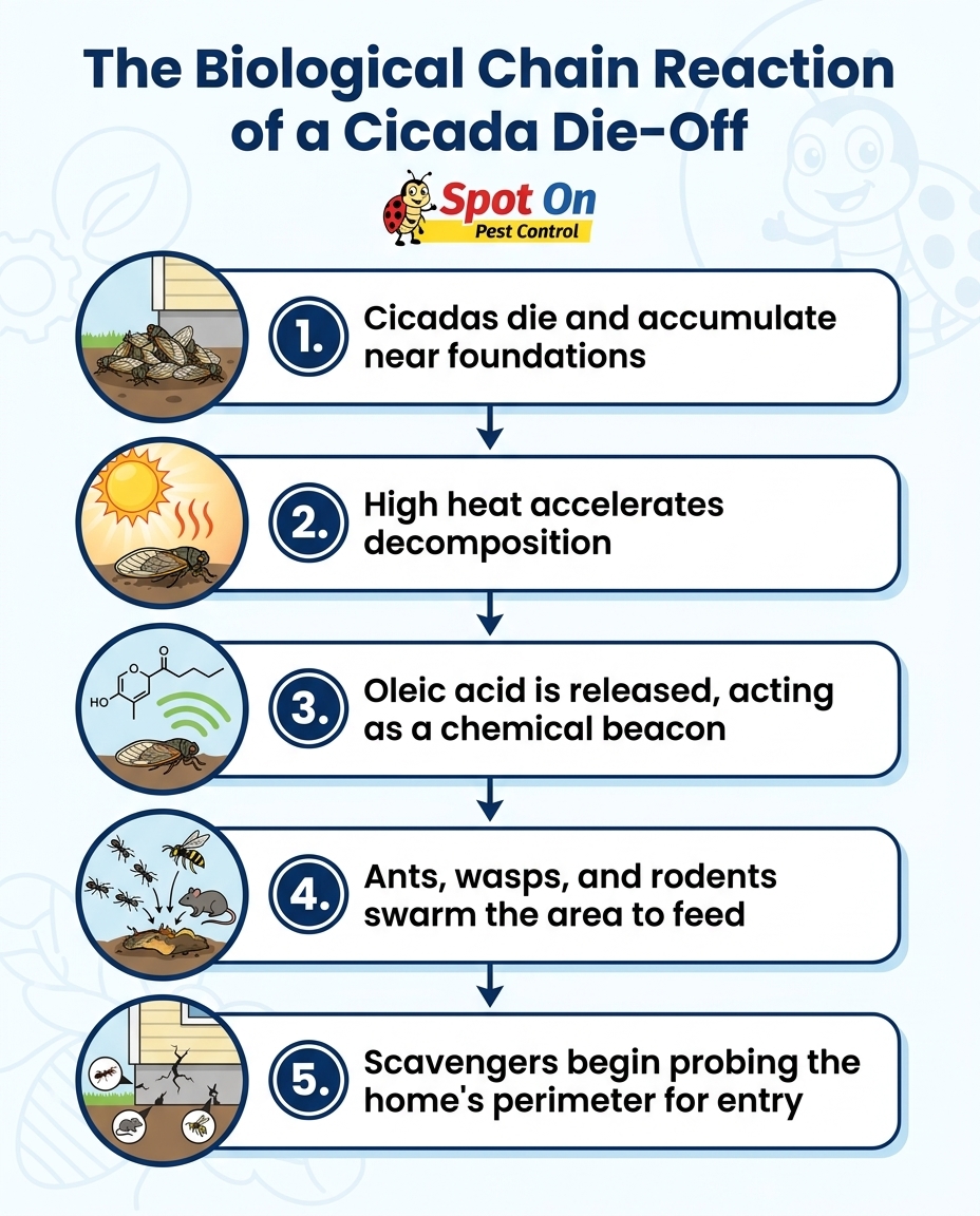 The Biological Chain Reaction of a Cicada Die-Off
