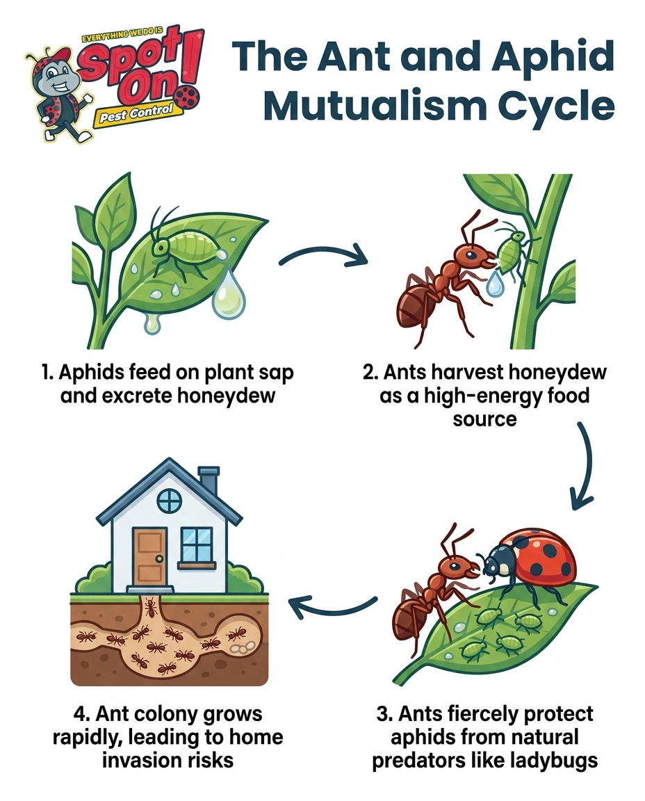 The Ant and Aphid Mutualism Cycle