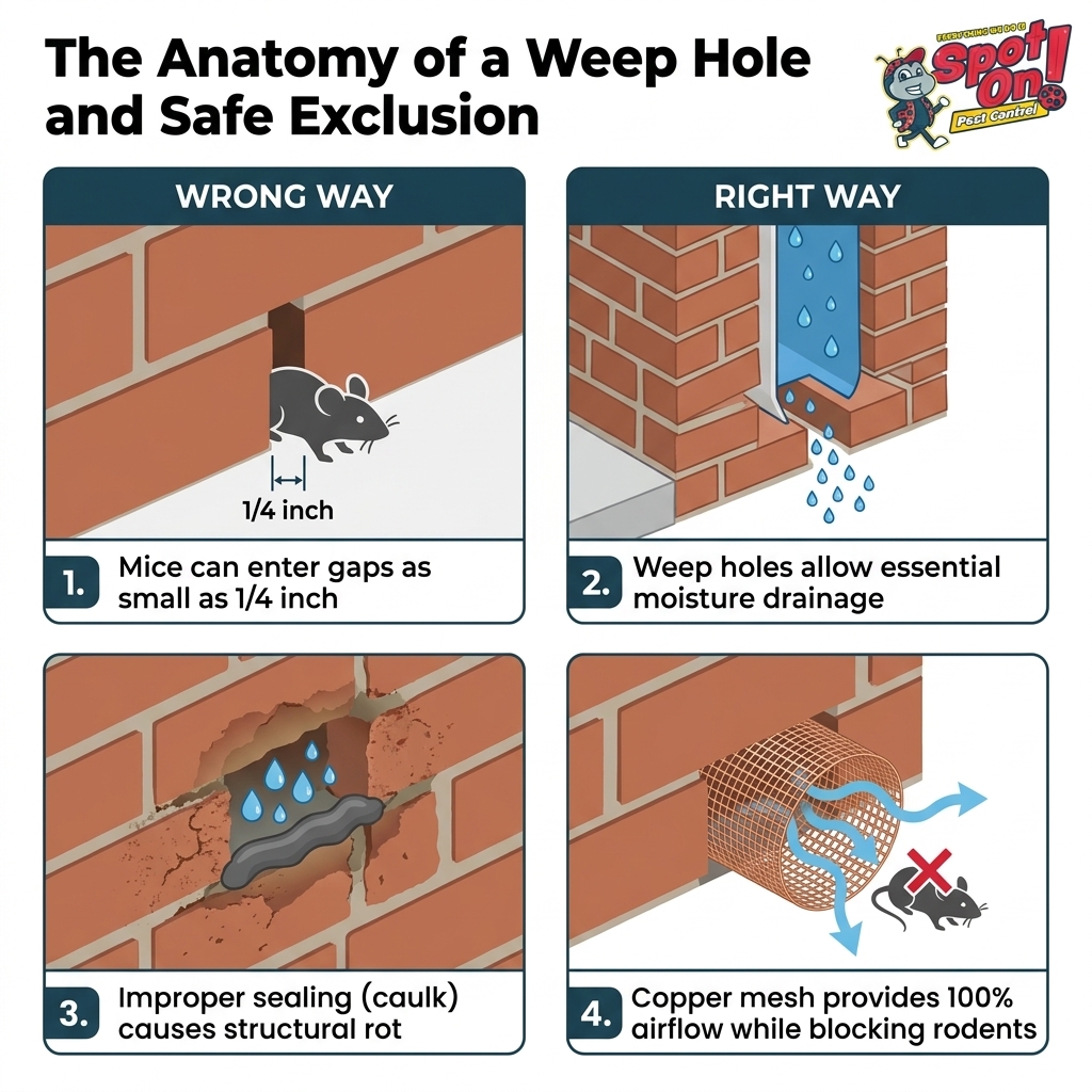 The Anatomy of a Weep Hole and Safe Exclusion