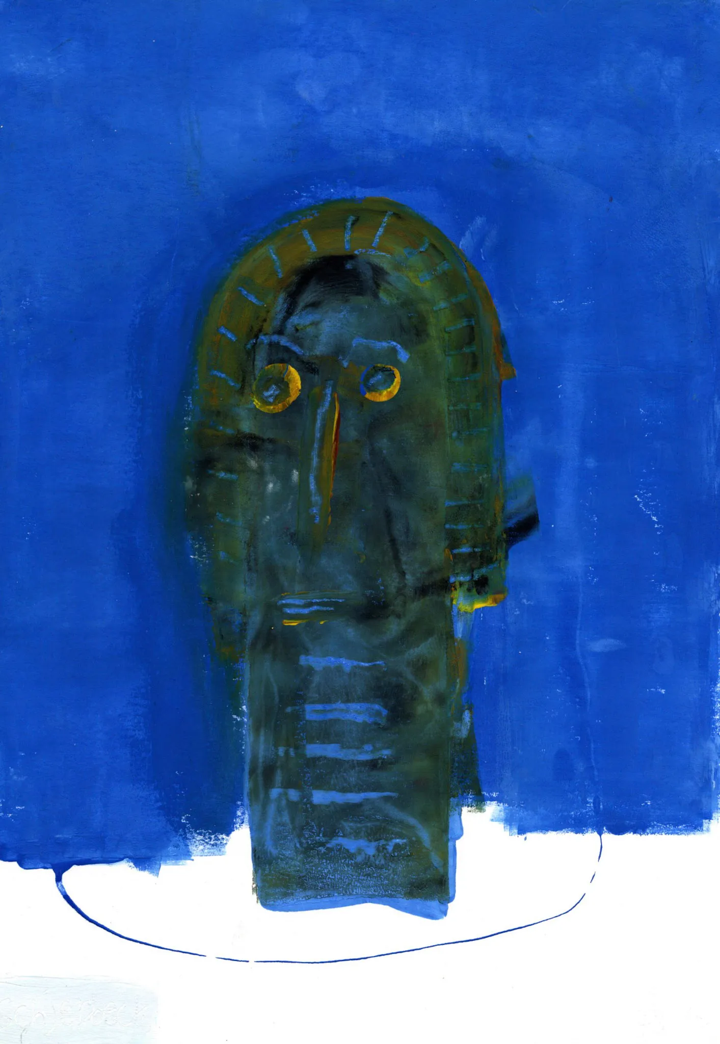 "kuk kuk", No. 1 of 48, by Ulrik Schjerbeck, ink on paper, 2025