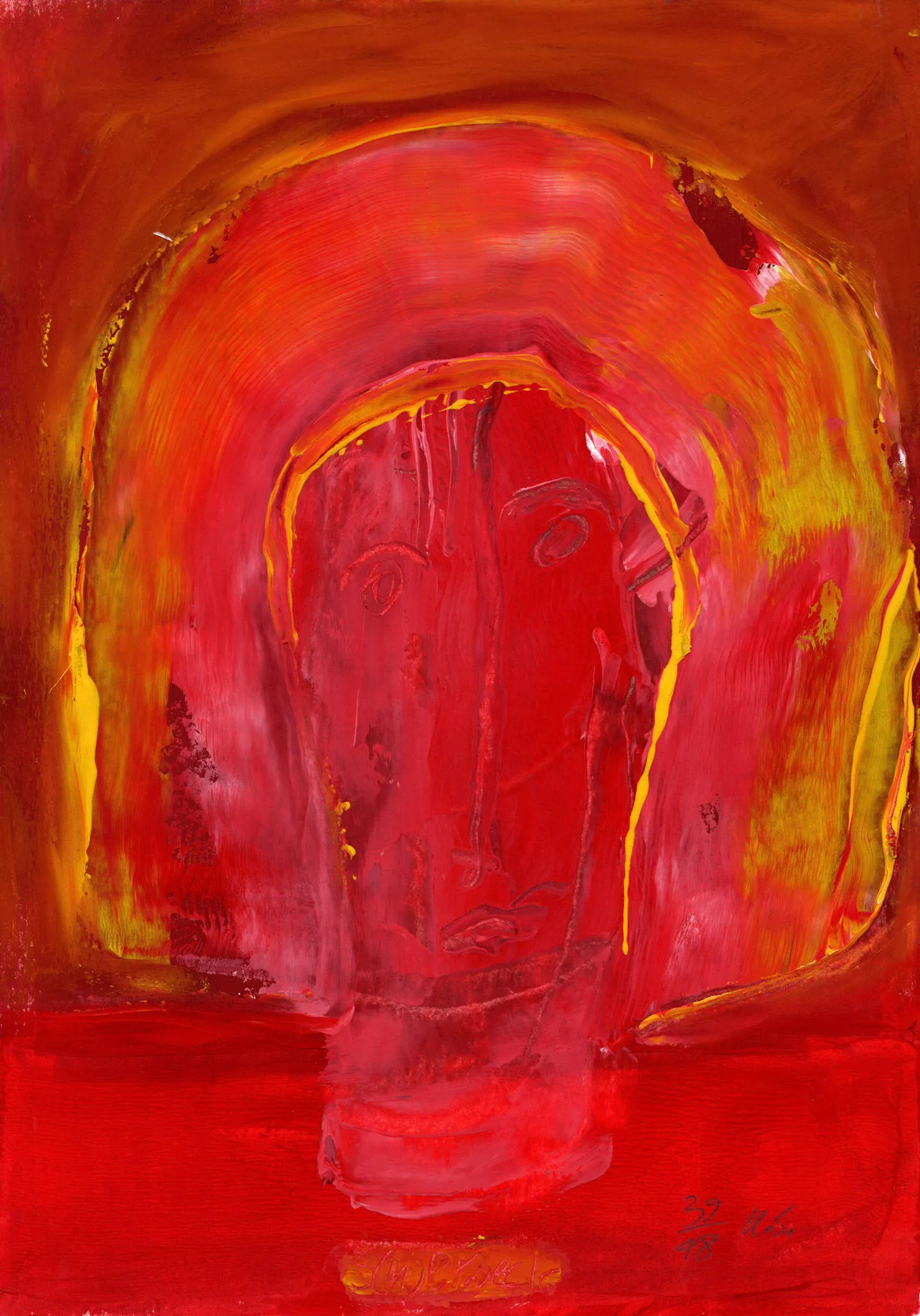 "kuk kuk", No. 39 of 48, by Ulrik Schjerbeck, ink on paper, 2025