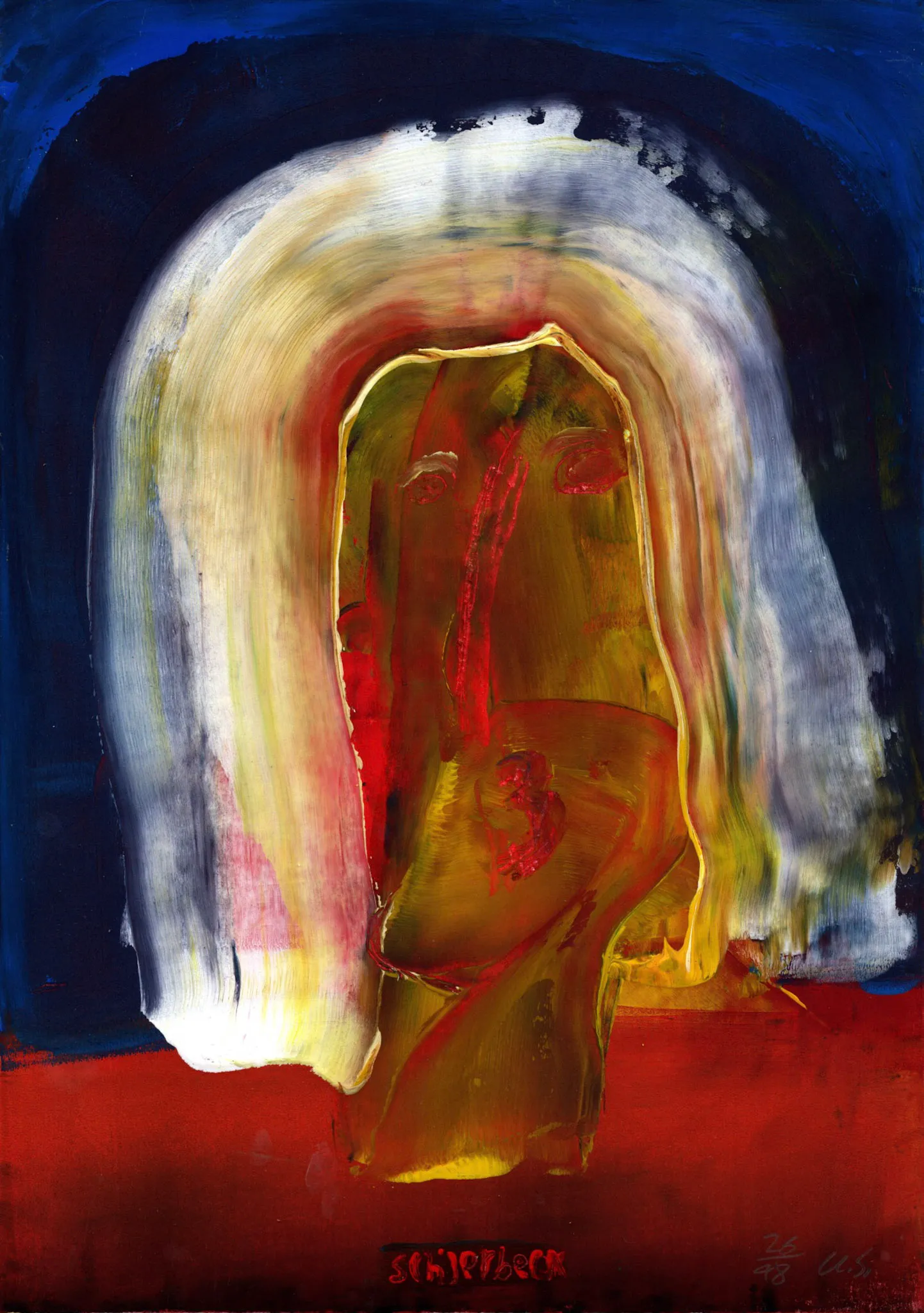 "kuk kuk", No. 26 of 48, by Ulrik Schjerbeck, ink on paper, 2025