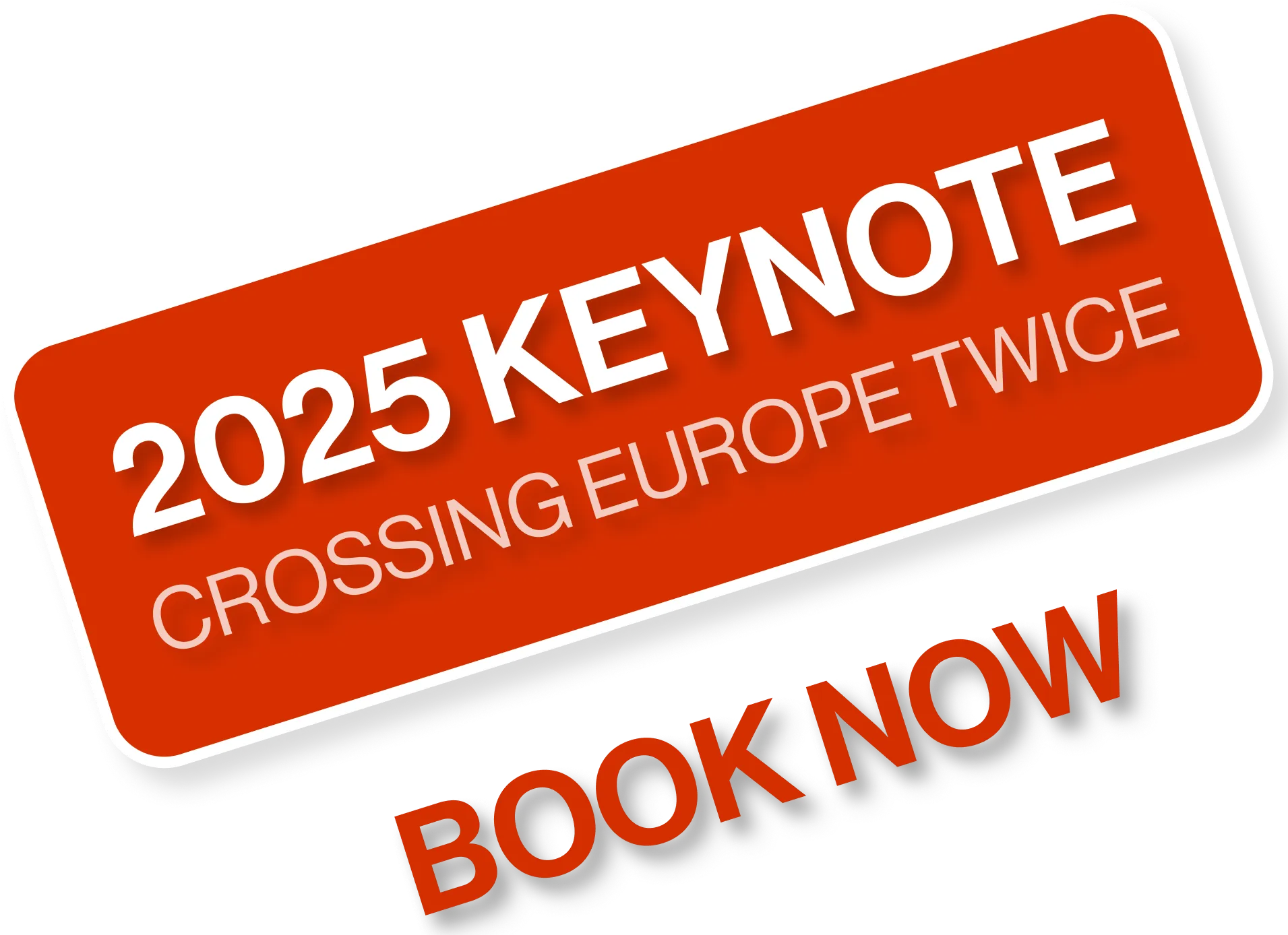 2025 keynote Crossing Europe Twice banner with text ‘Book Now’