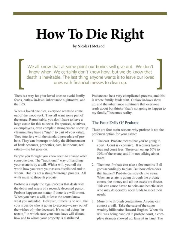 Image of article How to Die Right